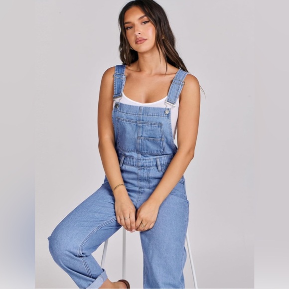 ANRABESS Denim - ANRABESS Loose Fit Denim Adjustable Strap Jean Jumpsuit Bib 2025 Casualwork